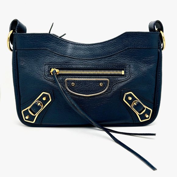 FINAL DROP!  Balenciaga Metallic Edge  Hip Crossbody / Clutch Shoulder Bag EUC - Picture 4 of 16